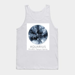 Aquarius Zodiac Moon Constellation Tank Top